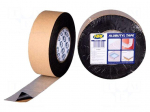 Tape: sealing | W: 50mm | L: 20m | Thk: 0.5mm | black | butyl | aluminium
