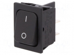 ROCKER | DPST | Pos: 2 | OFF-ON | 20A/250VAC | black | IP40 | none | 100m&Omega;
