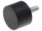 Vibroisolation foot | &Oslash;: 15mm | H: 10mm | Shore hardness: 55&plusmn;5 | 154N