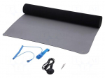 Bench mat | ESD | 600x900mm | Thk: 2mm | grey (bright)