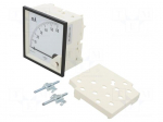 Ammeter | on panel | I DC: 0&divide;60mA | Class: 1.5 | Length: 95mm | 600V | MA19
