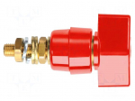 Laboratory clamp | red | 1kVDC | 63A | on panel,screw,screw terminal