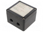Enclosure: junction box | X: 75mm | Y: 80mm | Z: 55mm | polyester | black