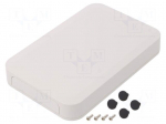 Enclosure: with panel | PF | X: 100mm | Y: 150mm | Z: 22.5mm | ABS | white