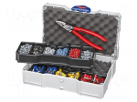 Tools set: for crimping push-on connectors, terminal crimping
