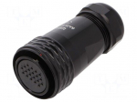 Connector: circular | plug | female | PIN: 20 | IP67 | SA28 | 13&divide;16mm | 5A