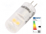 LED lamp | white warm | G4 | 12VAC | 120lm | P: 1W | 300&deg; | 3000K | CRImin: 80