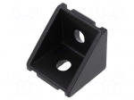 Angle bracket | for profiles | Width of the groove: 8mm | W: 38mm