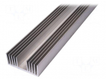 Heatsink: extruded | U | natural | L: 1000mm | W: 120mm | H: 50mm