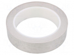 Tape: shielding | W: 25mm | L: 16.5m | Thk: 0.101mm | acrylic | copper