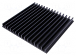 Heatsink: extruded | grilled | black | L: 150mm | W: 159mm | H: 15mm