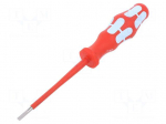 Screwdriver: insulated | slot | 3x0.5mm | Blade length: 80mm