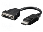 Adapter | DisplayPort plug,DVI-D (24+1) socket | 0.2m | black