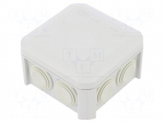 Enclosure: junction box | X: 90mm | Y: 90mm | Z: 52mm | polypropylene PP