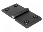Hinge | Width: 120mm | zinc and aluminium alloy | black | H: 60mm