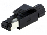 Connector: RJ45 | plug | PIN: 4 | Cat: 5 | shielded | gold-plated | 8p4c