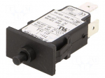Circuit breaker | Urated: 240VAC | 48VDC | 15A | SPST | Poles: 1 | SNAP-IN