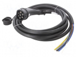 EMobility: cable | 1x0.5mm2,5x6mm2 | 480VAC | 22kW | IP44 | three-phase