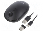Mouse | black | USB A | wireless,optical | DPI change button | 10m