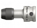 Adapter | Socket size-inch: 3/8" | Kind of socket: hexagonal | 1/4"