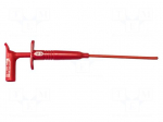 Clip-on probe | hook type | 1A | red | Contacts: steel | 1kV | 190mm
