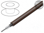 Wire: coaxial | RG179 | 1x30AWG | stranded | CCS | FEP | brown | 30m | 100ft