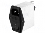 Connector: AC supply | socket | male | 6A | 250VAC | C14 (E),shielded