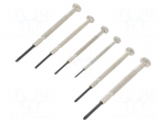 Screwdriver: precision-set | precision | Phillips,slot | 6pcs.