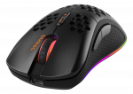 Wireless ultralight gaming mouse DELTACO GAMING DM220, 70g weight, RGB, SPCP6651, 400-6400 DPI, 1000 Hz, black / GAM-120