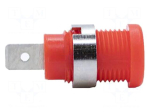 Laboratory connector: 4mm banana | socket | 1kV | 35A | red | brass