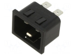 Connector: AC supply | socket | male | power supply | 16A | 250VAC