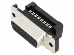 Connector: D-Sub | black | plug | female | PIN: 15 | IDC | straight | 1.25A