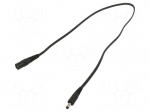 Cable | 2x0.5mm2 | DC 5,5/2,1 socket,DC 4,0/1,7 plug | straight
