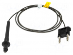 Test lead | probe tip,banana plug double 4mm | Urated: 30V | black