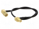 Cable | 0.3m | RP-SMA male,SMA female | black | angled | 50&Omega;