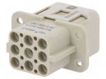 Connector: HDC | contact insert | female | 16A | 500V | Han Q | PIN: 9