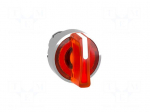 Switch: rotary | 22mm | Stabl.pos: 2 | orange | LED | IP66 | prominent