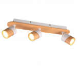 Trio Aruni spotlight 3-pc GU10 wood/matt white gaismeklis 801100331 4017807565676