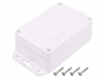 Enclosure: multipurpose | X: 70mm | Y: 105mm | Z: 40mm | ASA | white | IP67