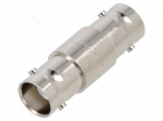 Adapter | BNC female,both sides | Insulation: PTFE | 50&Omega; | brass | 4GHz