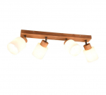 Trio Assam spotlight 4-pc E14 wood/white gaismeklis R81114030 4017807539851