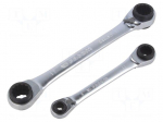 Wrench-set | rattle,box | double-sided,with switch | 2pcs.