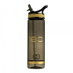 Tunturi Centuri Deluxe Water Bottle with straw, 700ml, Brown
