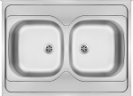 2-bowl steel sink - overlay