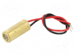 Module: laser | 5mW | red | line | 650nm | 3&divide;12VDC | 2&divide;5mA | Laser class: 1