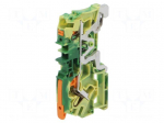 Splice terminal: rail | 2104 | 32A | 800V | push-in | yellow-green
