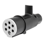 Auto- ja mootorrattatooted, elektroonika, navigatsioon, CB raadio // Auto elektroonikakomponendid : Installatsioonikaablid : Kaitsealused : &Uuml;hendused // Wtyk przyczepy 7 pin typ s 24v tir amio-03224