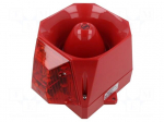 Signaller: lighting-sound | 9&divide;60VDC | siren,flashing light | red