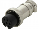 CB, VHF, UHF, PMR raadiod, antennid ja tarvikud // Raadiosaatjate antennikaablid // 20-095# Wtyk cb mikrofonowy 6pin na kabel