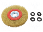 Wheel brush | 200mm | brass | assembly hole